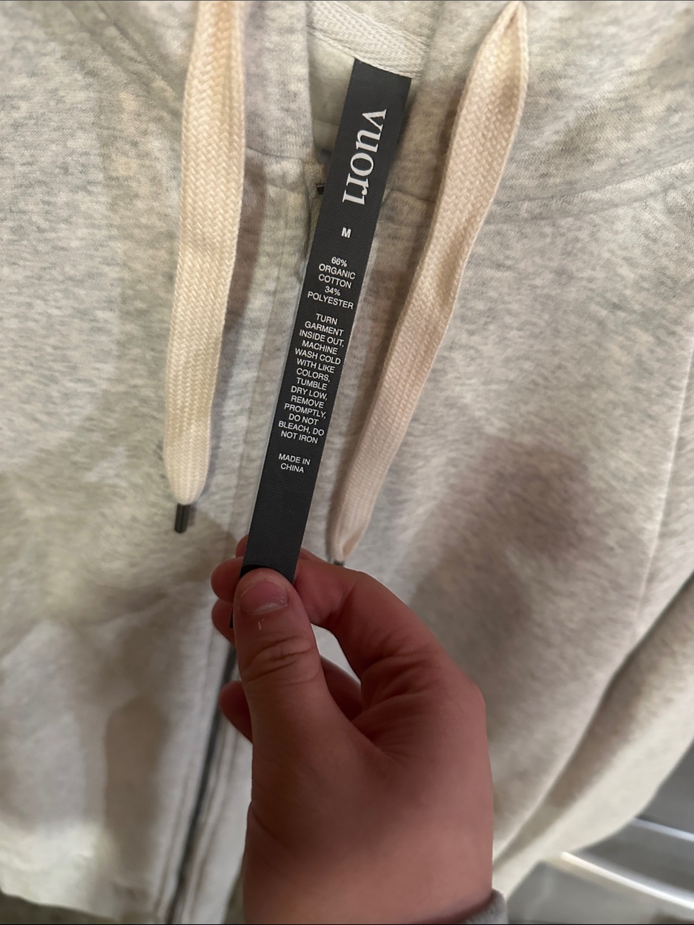 Vuori Restore Hoodie :Pale Grey Heather - Picture 2 of 4